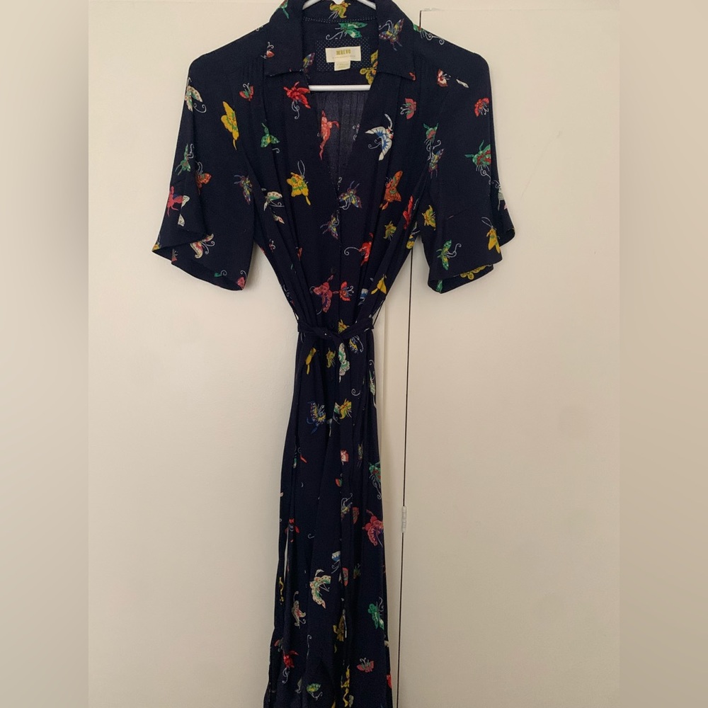 Maeve for Anthropologie, navy dress